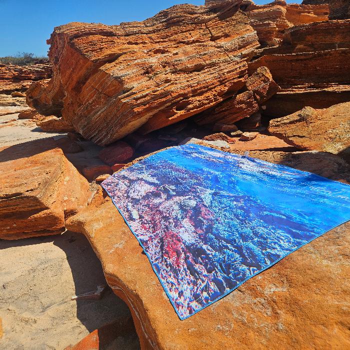 Abrolhos Islands Beach Towel Back