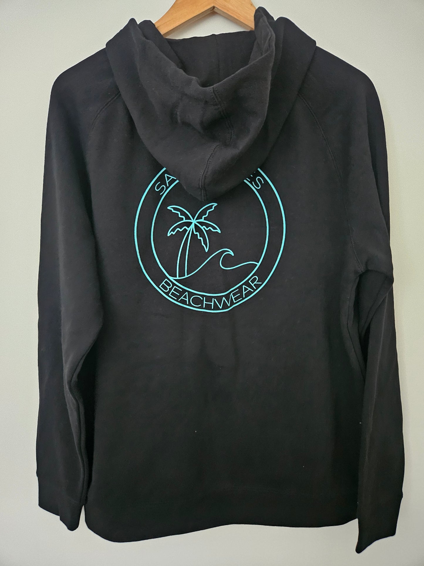 Zip Up Hoodie Black | Sandy Toes Beachwear