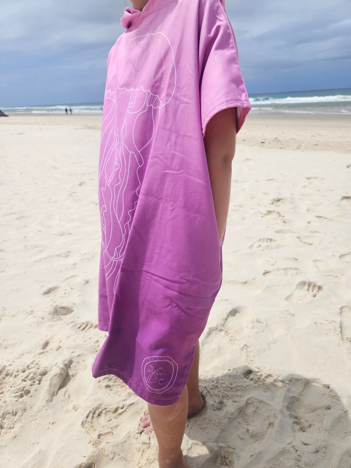 Purple Jellyfish Kids Hooded Towel | Hooded Towel Kids | Sandy Toes Beachwear