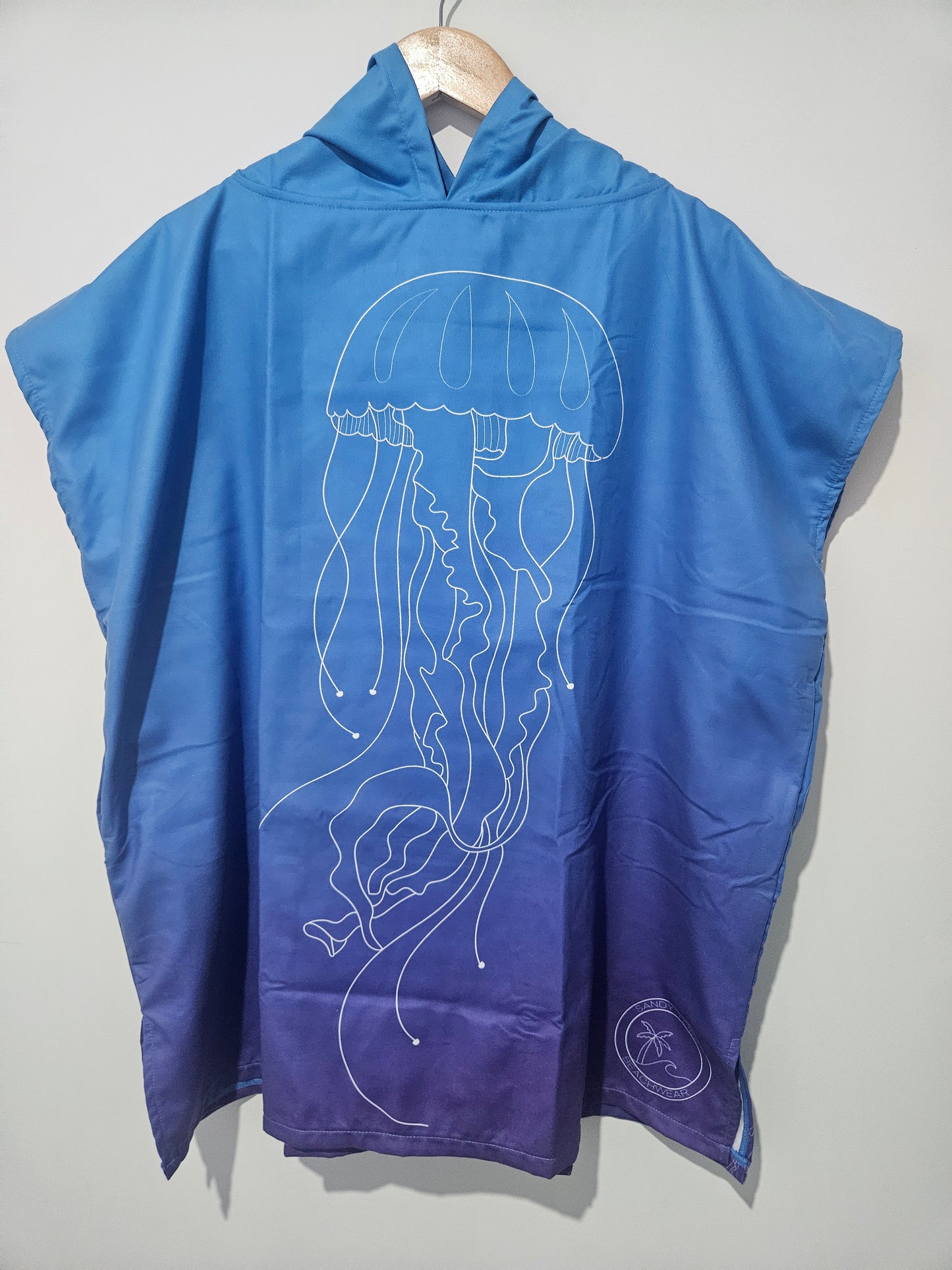 Kids Hooded Towel Blue Jellyfish | Hooded Towel Kids | Sandy Toes Beachwear